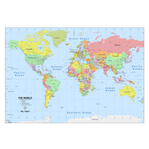 World Map - Laminated Wall Map