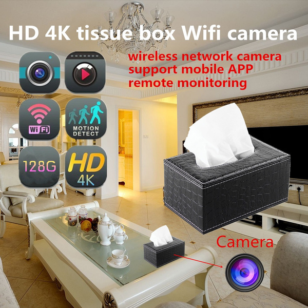 4K UHD Tissue Holder Clip Camera - Wi-Fi Portable Spy Camera - SSS