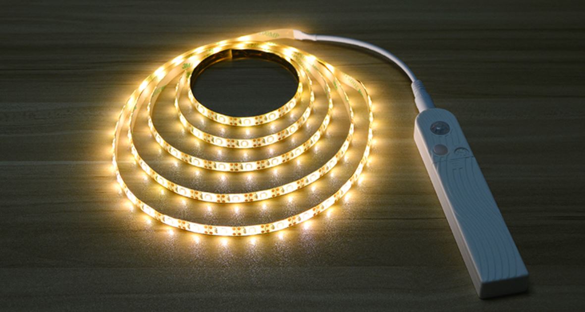 motion sensor night light led strip