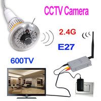 2.4G Wireless Bulb CCTV Security AV Camera Set (Invisible Light at Night)