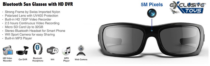 Bluetooth Sunglasses with HD Camera