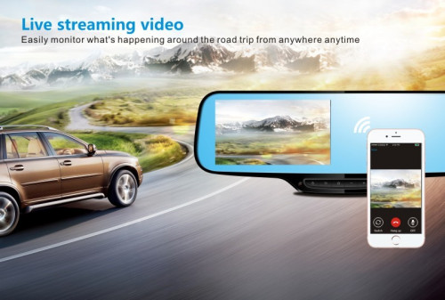 3G/ 4G Car RearView Mirror with GPS, Dash Camera  with Live View