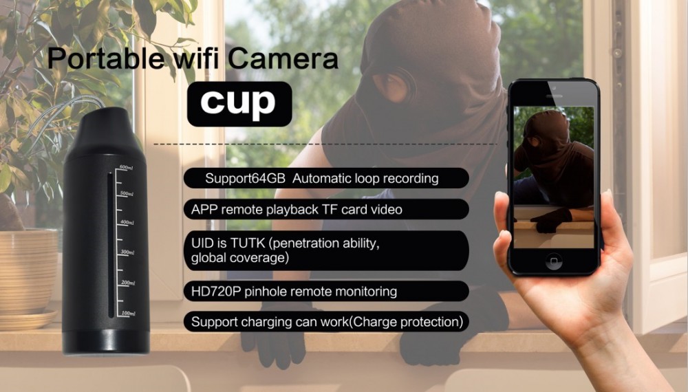 Portable WiFi Cup / Bottle Camera