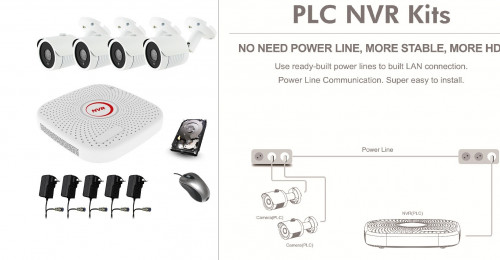 PLC Mini NVR CCTV Kit