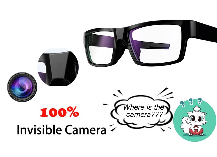 HD Invisible Lens Spy Glasses