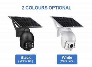 4G Solar Panel Power IP Speed Dome PIR Camera - BLACK