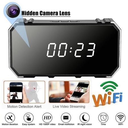 Wifi Clock Camera 4K w. Night Vision