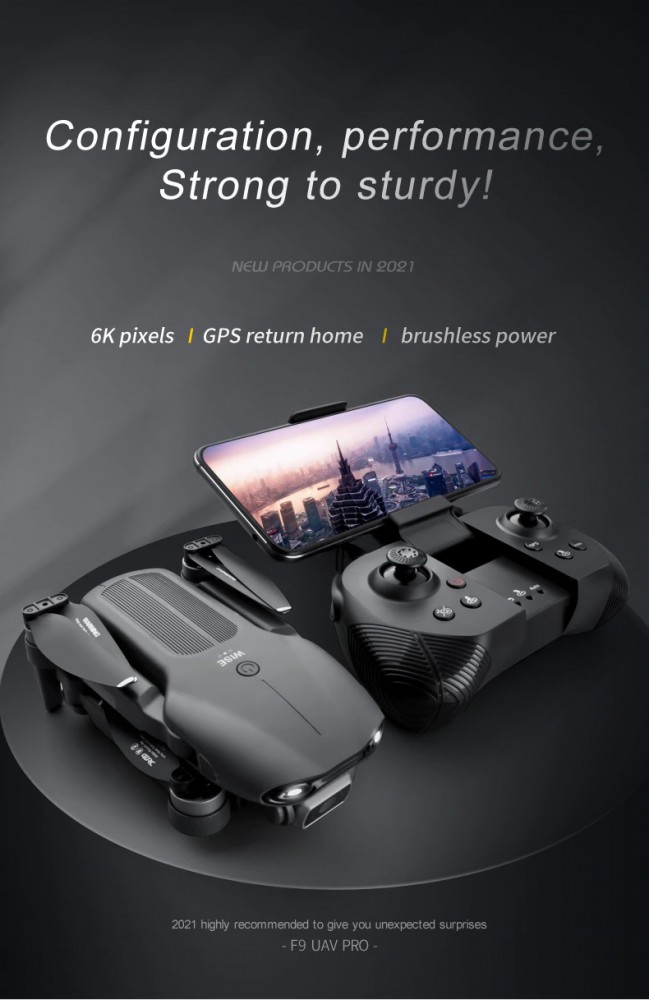 4K Drone - Dual HD Camera Professional Aerial Photography Brushless Motor Foldable Quadcopter RC Distance 3000M