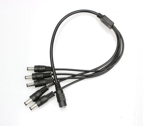 Power Supply Cable DC 1 to 5 Power Splitter Adapter Cable for Security CCTV Camera