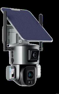 Dual Lens 4K 10X Zoom Solar Camera - WIFI