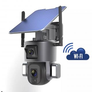 Dual Lens 4K 10X Zoom Solar Camera - WIFI