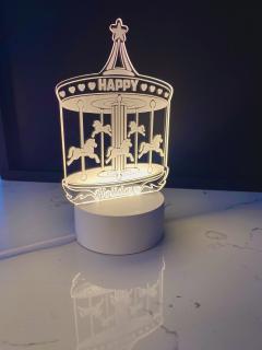 AvaGlow Acrylic Led Lamp & Night Light / Bedside Lamp