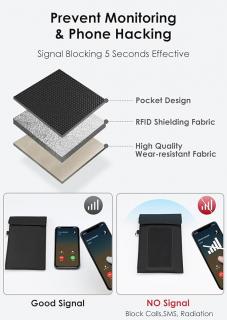 Faraday Bags for Cellphones Phones, Cards and Keys - Signal Blocking Pouch