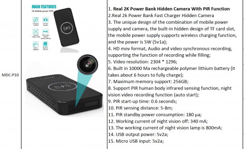 PowerBank DVR Camera